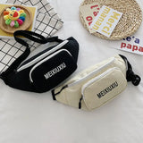 Canvas Small Bag Female Hip Hop Crossbody Bag