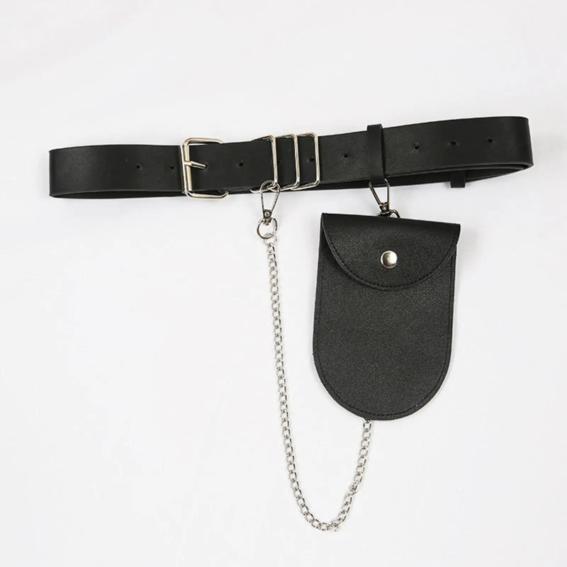 Casual PU Leather Waist Pack Women's Fanny Pack Waterproof Belt Bag