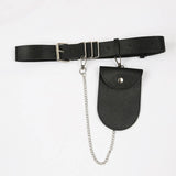 Casual PU Leather Waist Pack Women's Fanny Pack Waterproof Belt Bag