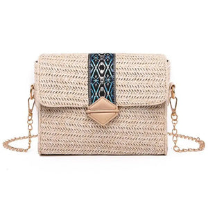 Casual Ethnic Style Chain Shoulder Bag Portable Satchel Crossbody Bag