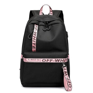Women's Casual Book Bag Backpack with USB Charging