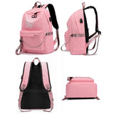 Women's Casual Book Bag Backpack with USB Charging