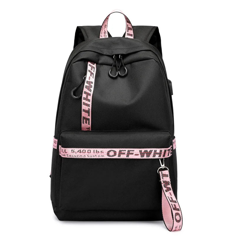 Women's Casual Book Bag Backpack with USB Charging