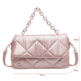 Quilted Chain Bag Padded Nylon Shoulder Bag