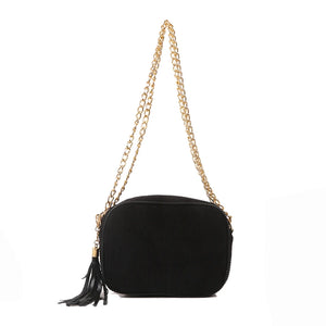 Corduroy Tassel Shoulder Bag Women's Crossbody Handbag