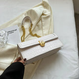 Stone Pattern PU Leather Crossbody Flap Bag Vintage Women's Shoulder Handbag