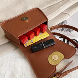 Chain Sense Shoulder Bag for Women PU Messenger Bag Lipstick Bags