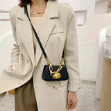 Chain Sense Shoulder Bag for Women PU Messenger Bag Lipstick Bags