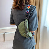 Crocodile Pattern PU Leather Belt Waist Bag for Women