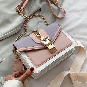 Chain Lady Sling Bag PU Leather Crossbody Bag for Women