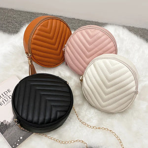 Women's Tassel Crossbody Bag Round Mini Shoulder Messenger Purse