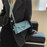 Chain Crossbody Shoulder Bag Top Handle PU Leather Women Handbag