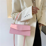 Chain Crossbody Shoulder Bag Top Handle PU Leather Women Handbag