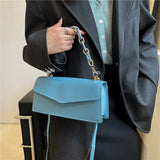 Chain Crossbody Shoulder Bag Top Handle PU Leather Women Handbag
