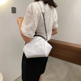 Leather Chain Shoulder Strap Women Messenger Bag