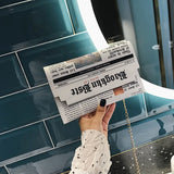 Chain Small Square Wallet Joker Newspaper Clutch Envelope Bag