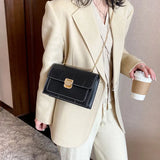 Chain Strap Female Shoulder Bag Retro Casual High Crossbody Bag