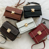 Chain Strap Female Shoulder Bag Retro Casual High Crossbody Bag
