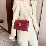 Chain Strap Female Shoulder Bag Retro Casual High Crossbody Bag