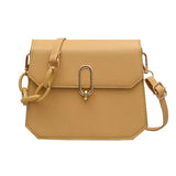 Chain Strap Crossbody Bag Soft Leather Saddle Small Shoulder Bag