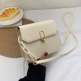 Chain Strap Crossbody Bag Soft Leather Saddle Small Shoulder Bag