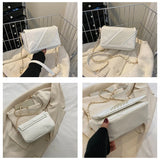 Rivet PU Leather Crossbody Bag Chain Strap Shoulder Flap Ladies Handbag