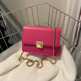 Chain Strap Shoulder Bag Square Flap Ladies Handbags And Purses Crossbody Bags