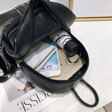 Chain Tassels Women Backpacks PU Leather Small Backpack for School Girls