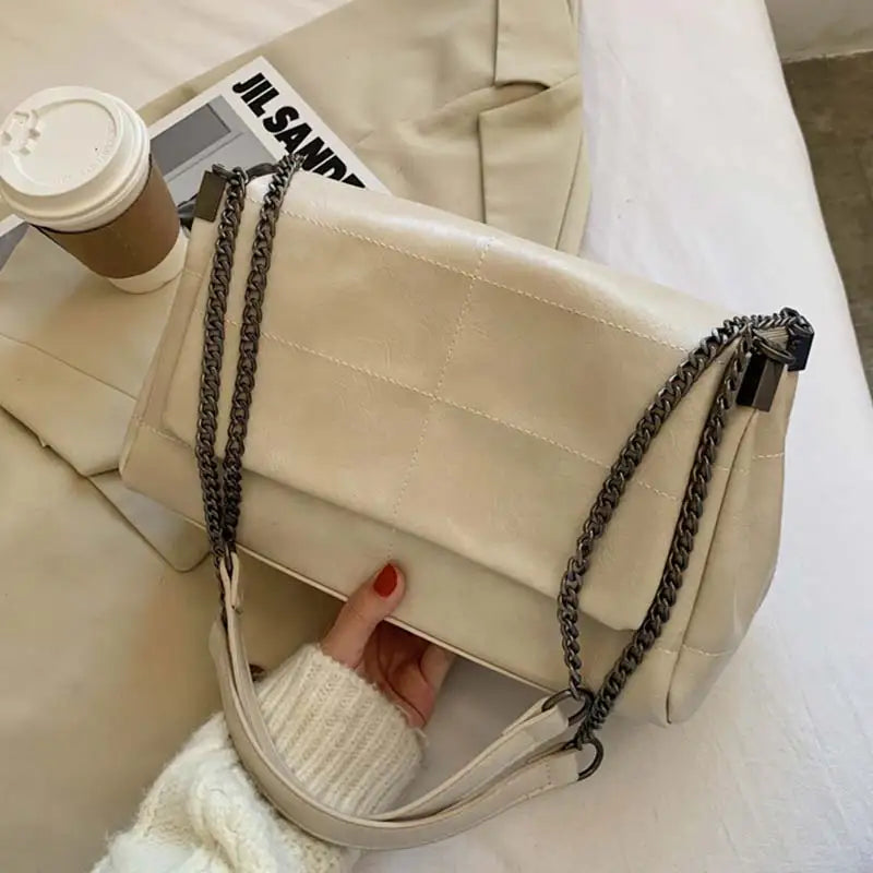 Chain Women Shoulder Side Bags Female Soft Crossbody Bags