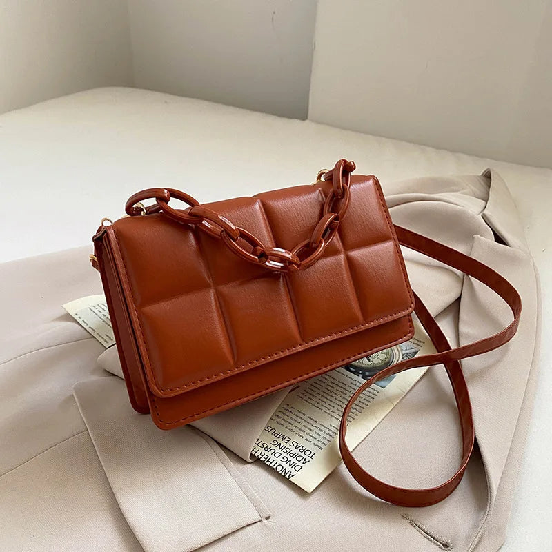 Chains Crossbody Bag Handle Shoulder Messenger Small Square Tote Purse