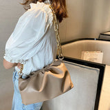 Women's Pleated Tote Bag Handbag Clutch Shoulder Bag Dumpling Bags