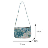 Small Flower Pattern Nylon Shoulder Bag