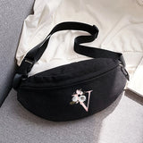 26 Letter Print Chest Bag Outdoor Sports Running Waist Bag
