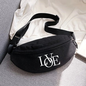 Outdoor Sports Waist Bag for Running and Cycling with English Phrase Print