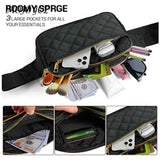 Rhombus Pattern Chest Bag Multi-Pockets Adjustable Belts
