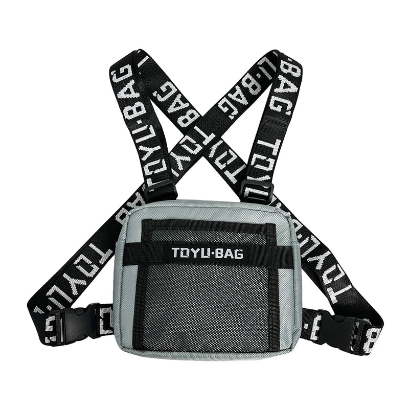 Chest Rig Bag Adjustable Vest Fanny Pack Hip Hop Streetwear Travel Waistcoat
