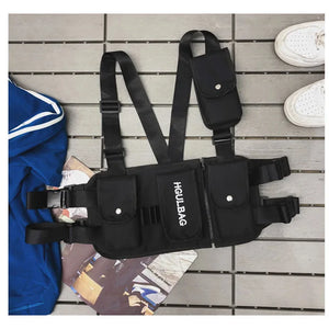 Streetwear Chest Rig Waist Bag Tactical Hip Hop Canvas Bags B42