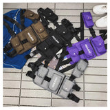 Streetwear Chest Rig Waist Bag Tactical Hip Hop Canvas Bags B42
