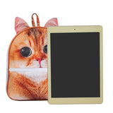 Children 3D Cat Print Schoolbag Backpack Mini Rucksack Shoulder Bag