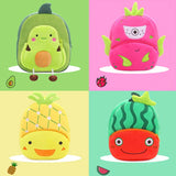 3D Cartoon Print Plush Kids Backpack Kindergarten Boys Girls School Bags