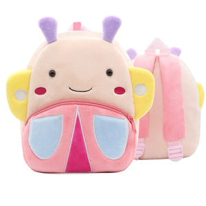 3D Cartoon Print Mini Kids Backpack Plush School Bag