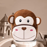 3D Cartoon Print Plush Kids Backpack Kindergarten Boys and Girls School Bags