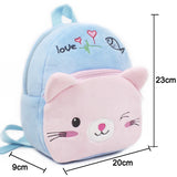 3D Cartoon Print Plush Kids Backpack Boys and Girls School Bags
