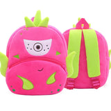 3D Cartoon Print Plush Kids Backpack Kindergarten Boys Girls School Bags