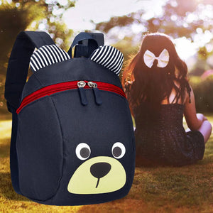 Cartoon Print Plush Kids Backpack Kindergarten Boys Girls School Bags
