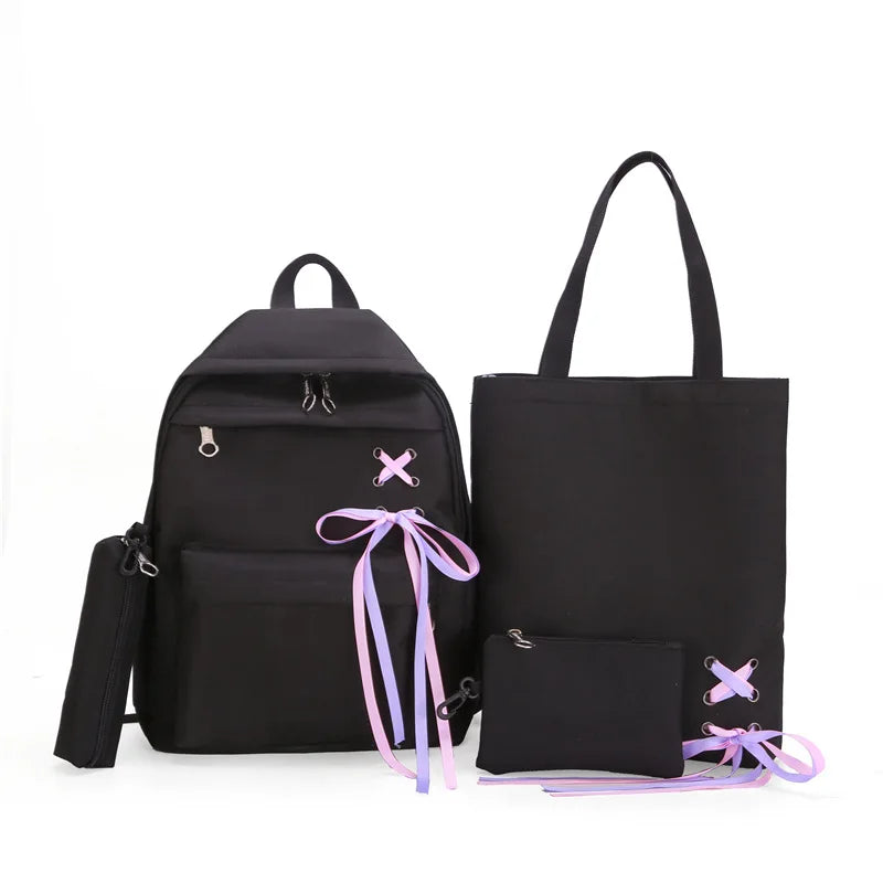 Girls Canvas Backpack Women Leisure Backpack Teenage Girls School Bags