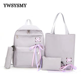 Girls Canvas Backpack Women Leisure Backpack Teenage Girls School Bags