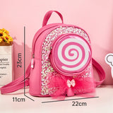 Kids Sequin LED Light Travel Backpack 3D Cartoon Girls School Bags