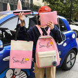 Canvas Kids Backpack Girls School Bag Student Bookbag