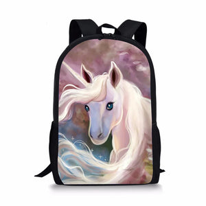 Unicorn Horse Pattern Kids Backpack